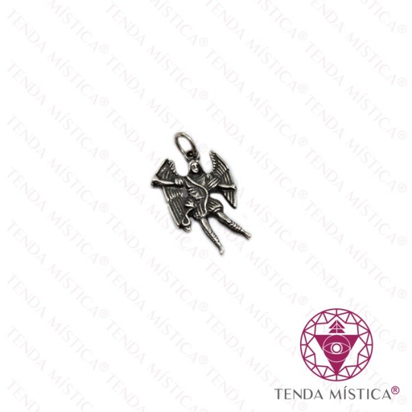 Pendente Arcanjo Miguel Prata Oxidado