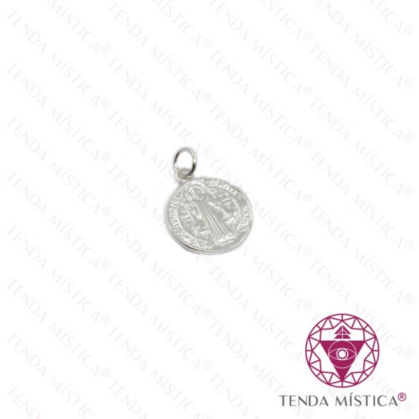 Pendente Medalha S.Bento Prata 16mm