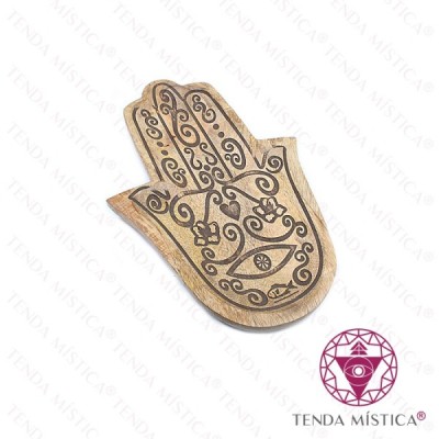 BANDEJA MÃO HAMSA 19.5X30X2CM