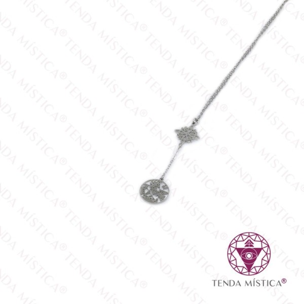 Pulseira Aço Nó da Bruxa Prateado C