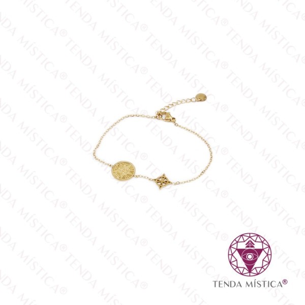 Pulseira Aço Tripla Proteção Prateado