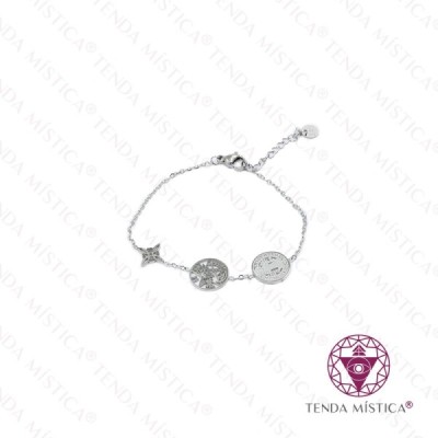 Pulseira Aço Silbolos Variados