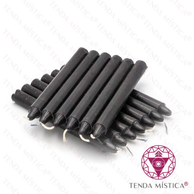 VELAS 15CM PRETA 1KG
