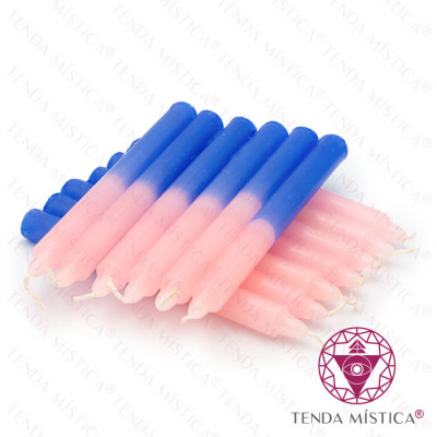 VELAS 15CM ROSA/AZUL 1KG