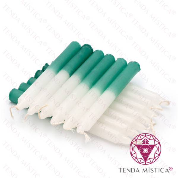 Velas 1Kg Branco e Verde