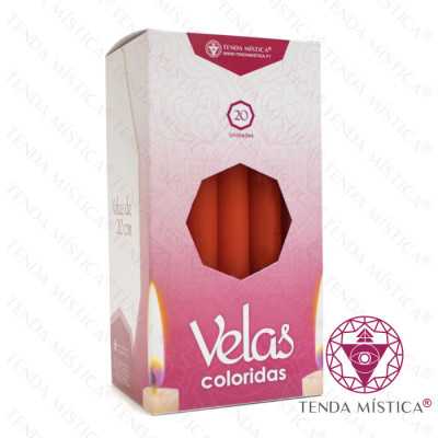 VELAS 20CM VERMELHO 20 UNID