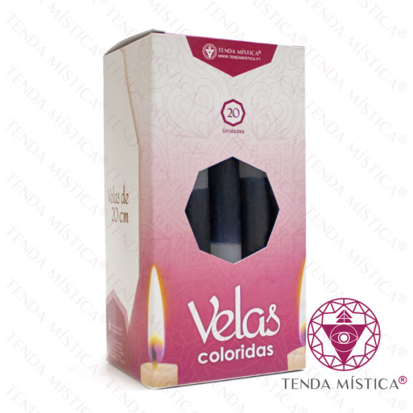 Velas 20cm Brancas e Pretas