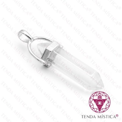 PENDENTE 2 PONTAS QUARTZO CRISTAL