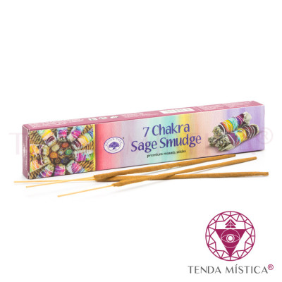 INCENSO GREEN TREE 7 CHAKRA SAGE SMUDGE