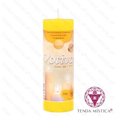 VELA VOTIVA 7 DIAS AMARELA