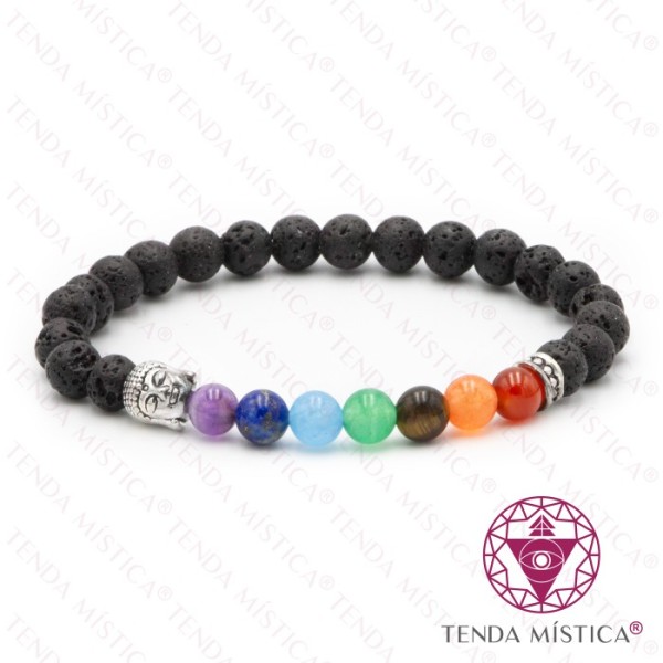 Pulseira Chakras Vulcânica 6mm