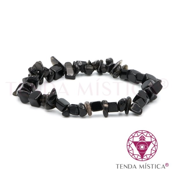 Pulseira Chips Obsidiana Negra