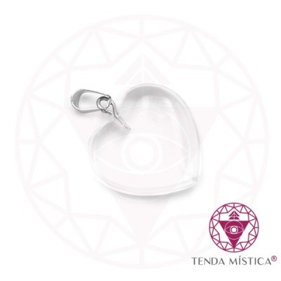 PENDENTE CORAÇÃO QUARTZO CRISTAL
