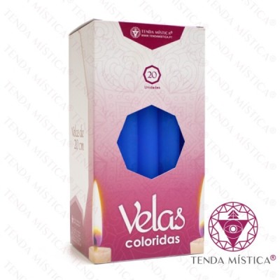 VELAS 20CM AZUL ESCURO 20CM