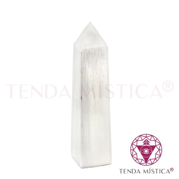 Selenite Obelisco - Bruto 20cm