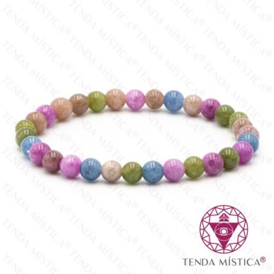 PULSEIRA TURMALINA MULTICOLOR 6MM