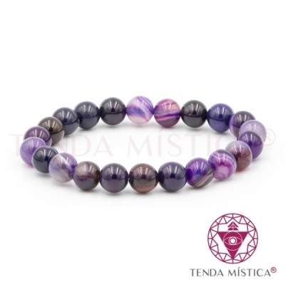 PULSEIRA AGATA ROXA 8MM