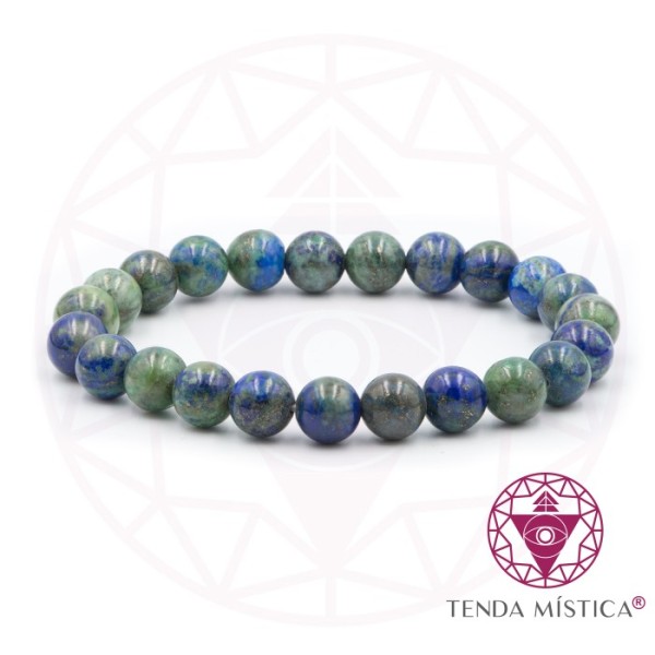 Pulseira Azurite e Amazonite 8mm