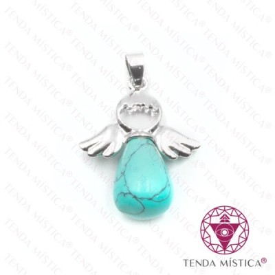 PENDENTE ANJO HOWLITA TURQUESA
