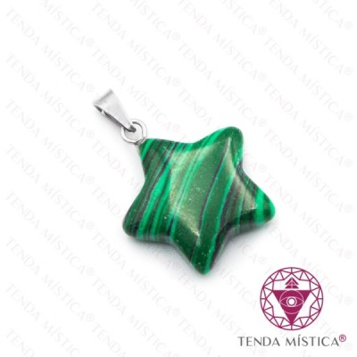 PENDENTE ESTRELA MALAQUITA