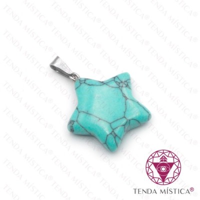 PENDENTE ESTRELA TURQUESA