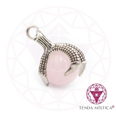 PENDENTE GARRA QUARTZO ROSA PQ