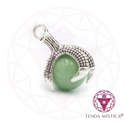 PENDENTE GARRA QUARTZO VERDE PQ