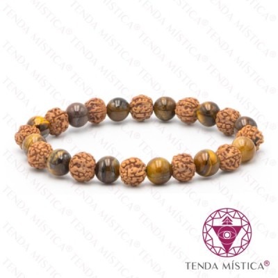 PULSEIRA RUDRAKSHA OLHO TIGRE 8MM