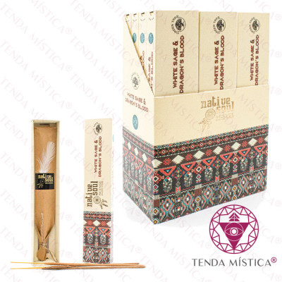 INCENSO NATIVE SOUL - SALVIA BRANCA/SANGUE DRAGAO