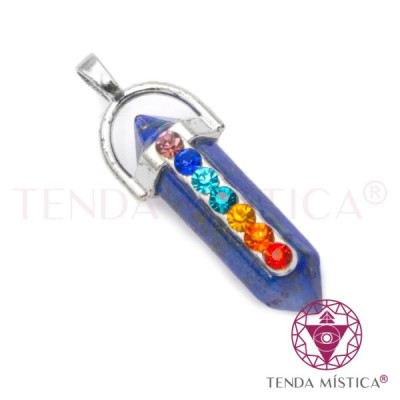 PENDENTE CHAKRAS BALA LÁPIS LAZULI