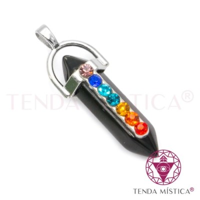 PENDENTE CHAKRAS BALA ÓNIX