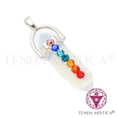 PENDENTE CHAKRAS BALA OPALA