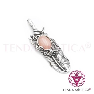 PENDENTE PENA QUARTZO ROSA