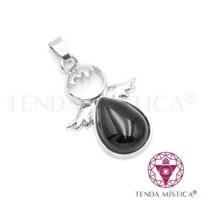 PENDENTE ANJO GOTA ÓNIX