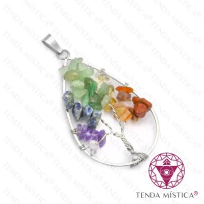 PENDENTE ÁRVORE CHIPS CHAKRAS
