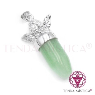 PENDENTE BALA ANJO QUARTZO VERDE