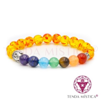 PULSEIRA CHAKRAS BUDA CITRINO 8MM