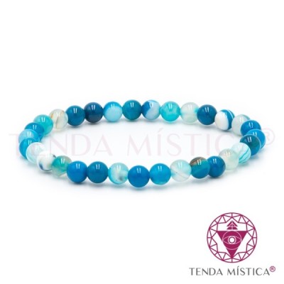 PULSEIRA AGATA AZUL 6MM