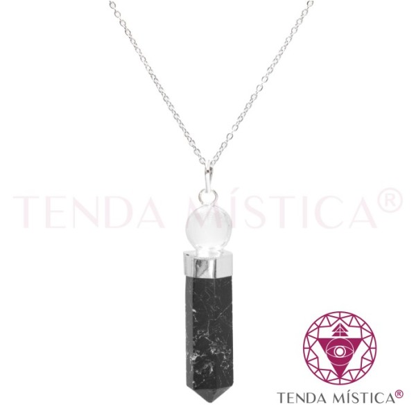 Colar Sodalite Aço Símbolo Paz