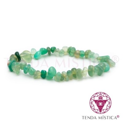 PULSEIRA CHIPS ÁGATA VERDE