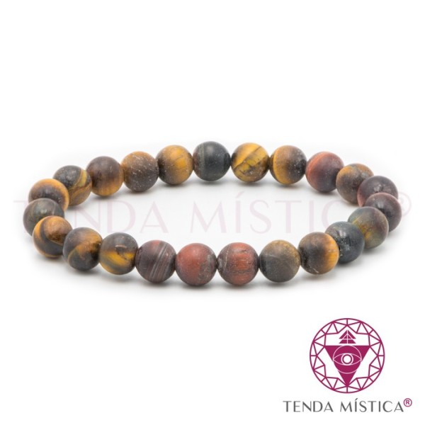 Pulseira Olho de Boi Tigre e Falcão 8mm