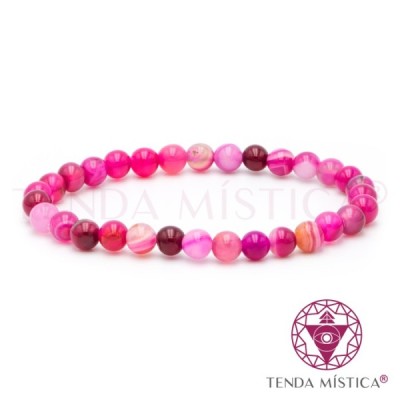 PULSEIRA AGATA ROSA 6MM