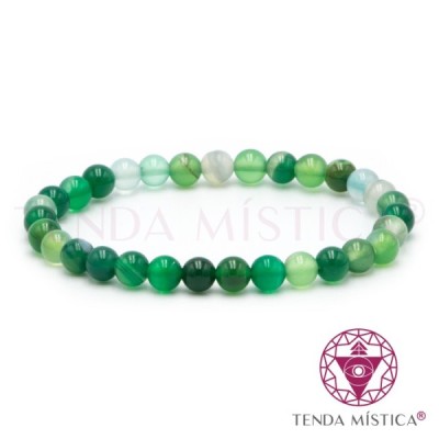 PULSEIRA AGATA VERDE 6MM