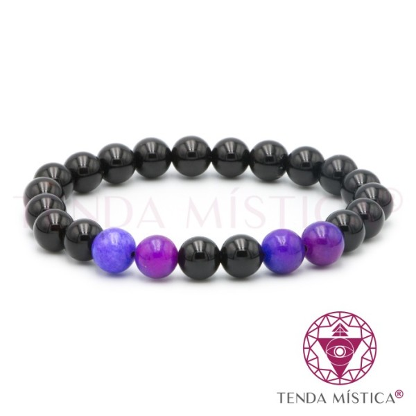 Pulseira Poder da Turmalina e Sugilite