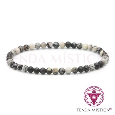 PULSEIRA JASPE ZEBRA 4MM