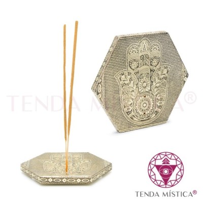 DECORAÇÃO SUPORTE INCENSO ALUMINIO