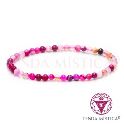 PULSEIRA AGATA ROSA 4MM