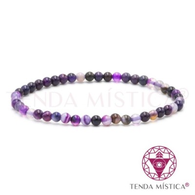 PULSEIRA AGATA ROXA 4MM
