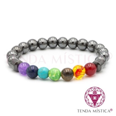 PULSEIRA CHAKRAS HEMATITE 8MM