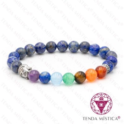 PULSEIRA CHAKRAS BUDA LAPIS 8MM A